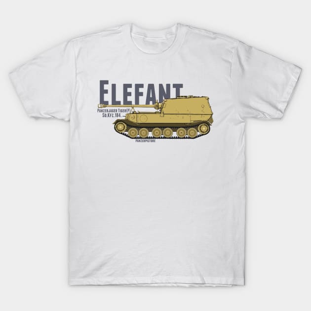 Elefant Tank Destroyer T-Shirt by Panzerpicture